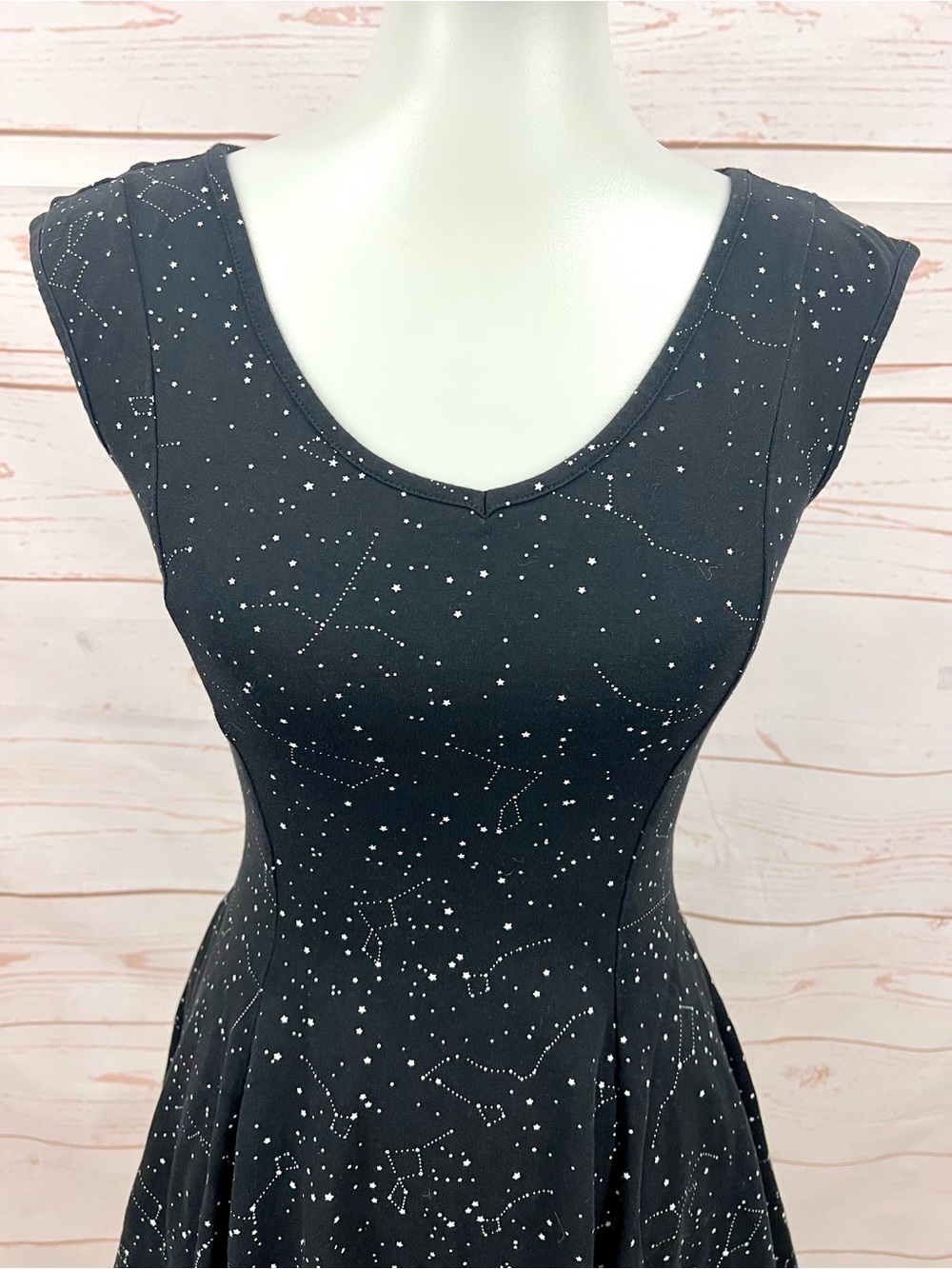 Effie’s Heart Retro Galaxy Constellation Pocket Skater Tunic Top Swing Dress - Picture 3 of 13